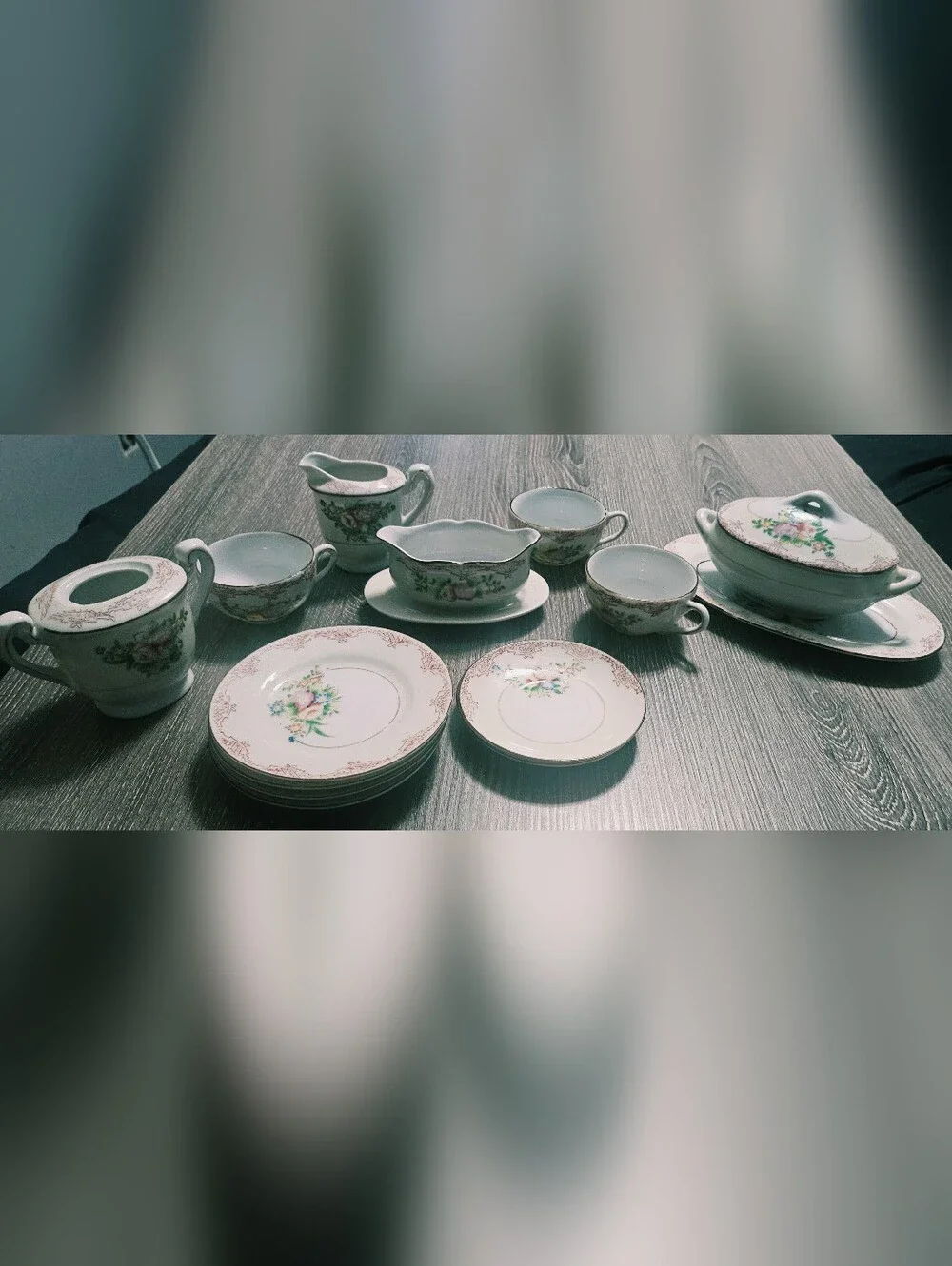 Vintage Kids Floral Tea Set Made in Japan 14 piece set
